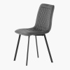 Židle jídelní, šedý samet, kov černý mat - DCL-973 GREY4