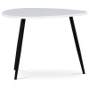 Konferenční stůl, MDF deska, bilý matt, černý kov - AF-3011 WT