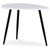 Konferenční stůl, MDF deska, bilý matt, černý kov - AF-3011 WT