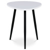 Konferenční stůl, MDF deska, bilý matt, černý kov - AF-3011 WT