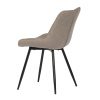 Židle jídelní, krémová látka, nohy černý kov - CT-395 CRM2
