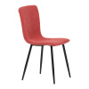 Židle jídelní, červená látka, černý kov - DCL-964 RED2