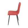 Židle jídelní, červená látka, černý kov - DCL-964 RED2