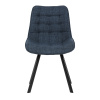 Židle jídelní, modrá látka, nohy černý kov - HC-465 BLUE2