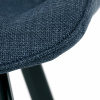 Židle jídelní, modrá látka, nohy černý kov - HC-465 BLUE2