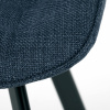 Židle jídelní, modrá látka, nohy černý kov - HC-465 BLUE2