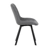 Židle jídelní, šedá látka, nohy černý kov - HC-465 GREY2
