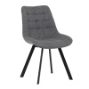 Židle jídelní, šedá látka, nohy černý kov - HC-465 GREY2