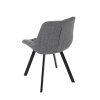 Židle jídelní, šedá látka, nohy černý kov - HC-465 GREY2