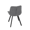 Židle jídelní, šedá látka, nohy černý kov - HC-465 GREY2