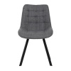 Židle jídelní, šedá látka, nohy černý kov - HC-465 GREY2