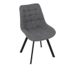 Židle jídelní, šedá látka, nohy černý kov - HC-465 GREY2