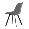 Židle jídelní, šedá látka, nohy černý kov - HC-465 GREY2