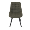 Židle jídelní, zelená látka, nohy černý kov - HC-465 GRN2