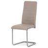 Židle jídelní, lanýžová koženka, kov šedá - DCL-402 LAN