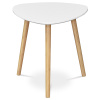 Stůl konferenční 40x40x40 cm,  MDF bílá deska,  nohy bambus přírodní odstín - AF-1132 WT