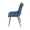 Židle jídelní, modrá látka, černé kovové nohy - DCL-193 BLUE2