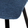 Židle jídelní, modrá látka, černé kovové nohy - DCL-193 BLUE2