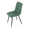 Židle jídelní, zelená látka, černé kovové nohy - DCL-193 GRN2