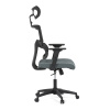 Kancelářská židle, potah šedá látka a černá síťovina MESH, houpací mech. - KA-B1025 GREY