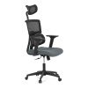 Kancelářská židle, potah šedá látka a černá síťovina MESH, houpací mech. - KA-B1025 GREY