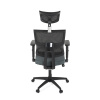 Kancelářská židle, potah šedá látka a černá síťovina MESH, houpací mech. - KA-B1025 GREY