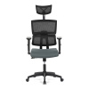 Kancelářská židle, potah šedá látka a černá síťovina MESH, houpací mech. - KA-B1025 GREY