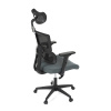 Kancelářská židle, potah šedá látka a černá síťovina MESH, houpací mech. - KA-B1025 GREY