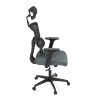 Kancelářská židle, potah šedá látka a černá síťovina MESH, houpací mech. - KA-B1025 GREY