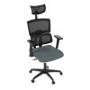 Kancelářská židle, potah šedá látka a černá síťovina MESH, houpací mech. - KA-B1025 GREY