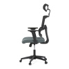 Kancelářská židle, potah šedá látka a černá síťovina MESH, houpací mech. - KA-B1025 GREY