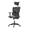 Kancelářská židle, potah šedá látka a černá síťovina MESH, houpací mech. - KA-B1025 GREY