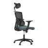 Kancelářská židle, potah šedá látka a černá síťovina MESH, houpací mech. - KA-B1025 GREY