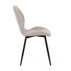 Židle jídelní,  světle šedá látka, černé kovové nohy - CT-285 LAN2