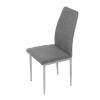 Židle jídelní, stříbrná látka, šedé kovové nohy - DCL-379 GREY2