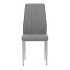 Židle jídelní, stříbrná látka, šedé kovové nohy - DCL-379 GREY2
