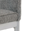 Židle jídelní, stříbrná látka, šedé kovové nohy - DCL-379 GREY2