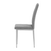 Židle jídelní, stříbrná látka, šedé kovové nohy - DCL-379 GREY2