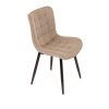 Židle jídelní, hnědá látka, černé kovové nohy - HC-462 CRM2