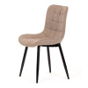 Židle jídelní, hnědá látka, černé kovové nohy - HC-462 CRM2