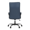 Kancelářská židle, tmavě modrá ekokůže, taštičkové pružiny, kovový kříž, kolečka na tvrdé podlahy - KA-Y346 BLUE