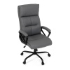 Kancelářská židle, šedá ekokůže, taštičkové pružiny, kovový kříž, kolečka na tvrdé podlahy - KA-Y346 GREY