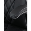 Kancelářská židle, černá ekokůže, taštičkové pružiny, kovový kříž, kolečka na tvrdé podlahy - KA-Y344 BK