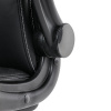 Kancelářská židle, černá ekokůže, taštičkové pružiny, kovový kříž, kolečka na tvrdé podlahy - KA-Y344 BK