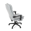 Kancelářské židle s podnožkou, světle šedá látka, PC mechanismus s aretací - KA-Y350 SIL