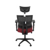 Kancelářská židle, potah bordó látka a černá síťovina MESH, houpací mech. - KA-B1025 BOR
