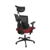 Kancelářská židle, potah bordó látka a černá síťovina MESH, houpací mech. - KA-B1025 BOR