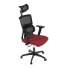 Kancelářská židle, potah bordó látka a černá síťovina MESH, houpací mech. - KA-B1025 BOR