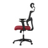 Kancelářská židle, potah bordó látka a černá síťovina MESH, houpací mech. - KA-B1025 BOR