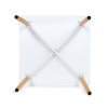 Jídelní stůl 80x80x74 cm, MDF / kovová kostrukce - bílý matný lak, dřevěné nohy - DT-303 WT
